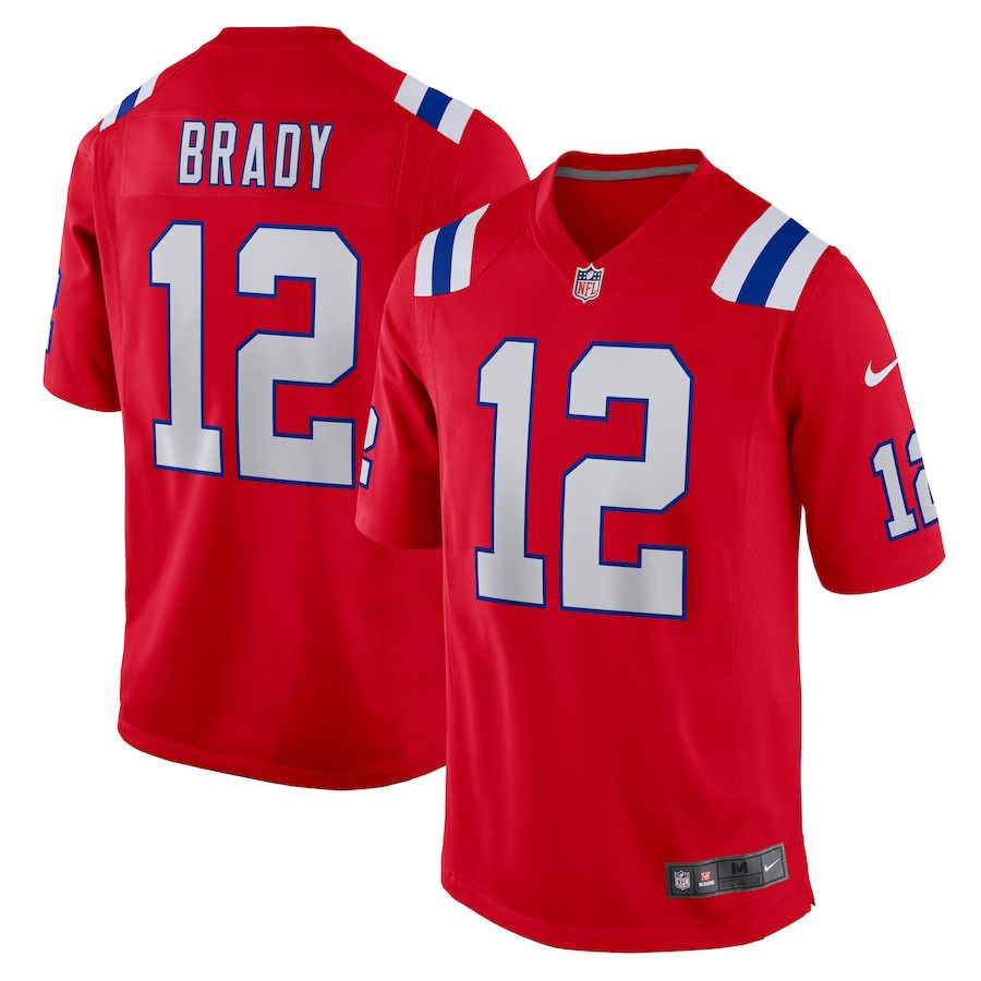 Men New England Patriots #12 Tom Brady Nike Red Retired Game NFL Jersey